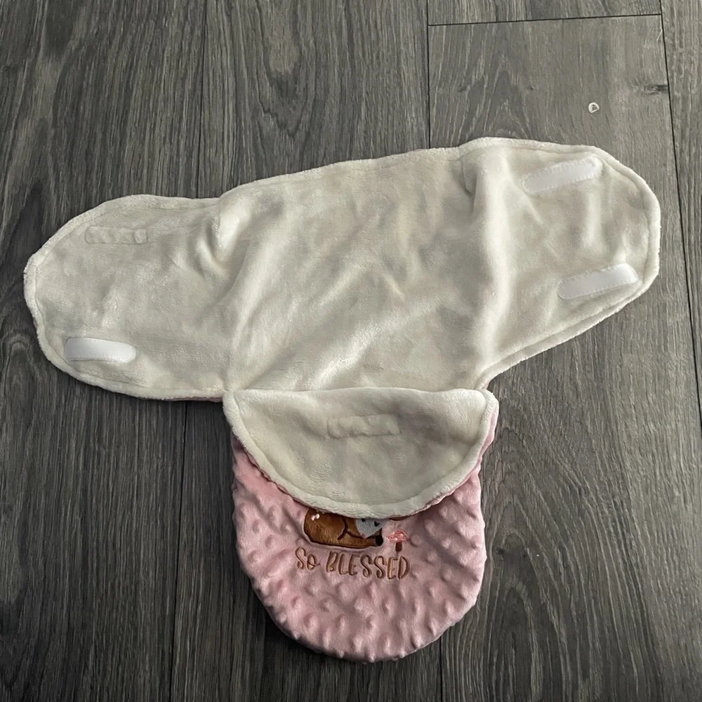 Cribmates Baby Blanket  Pink  with Deer Embroidery 0+ Months